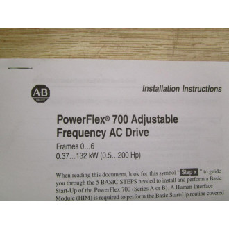 Allen Bradley 20-IN019A-EN-P Instructions For PowerFlex 700