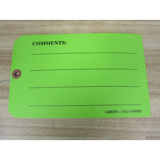 SS-0425 Wired Green Tag 800500 Good OK For Use (Pack of 500)