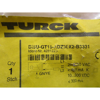 Turck B15U-GT18-ADZ30X2-B3331 Sensor4281223