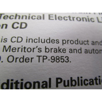 Meritor TP-9853 Hoist Liftruck Manual - Used