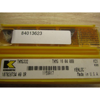 Kennametal TNMG332 K21 Insert TNMG 16 04 08B (Pack of 10)
