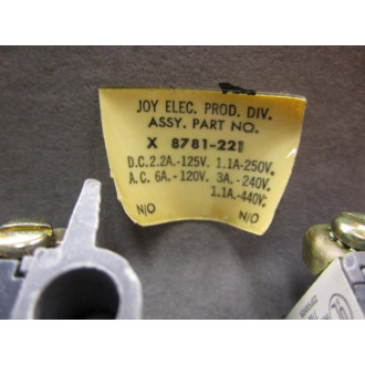 Joy X-8781-221 Interconnect Switch