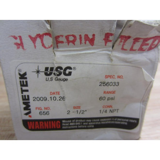 Ametek USG 256033 Gauge 0-60