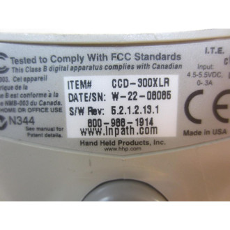 Inpath CCD-300XLR Barcode Reader CCD300XLR - Used