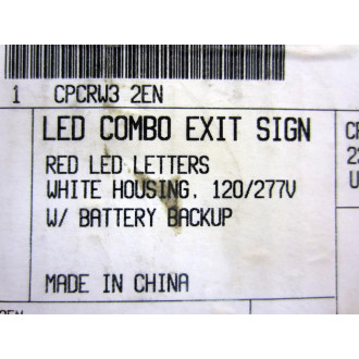 Crescent CPCRW32EN Exit Sign