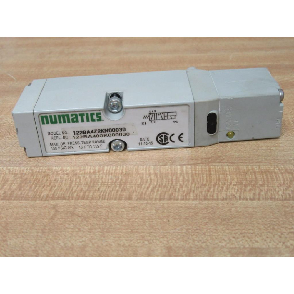 Numatic 122BA4Z2KN00030 Valve - New No Box