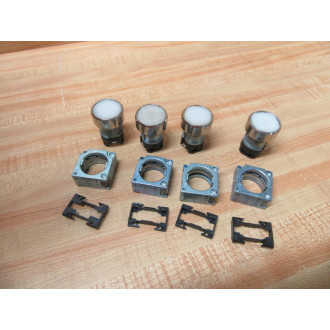 Siemens 3SB3500-0AA61 Furnas White Push Button (Pack of 4) - Used