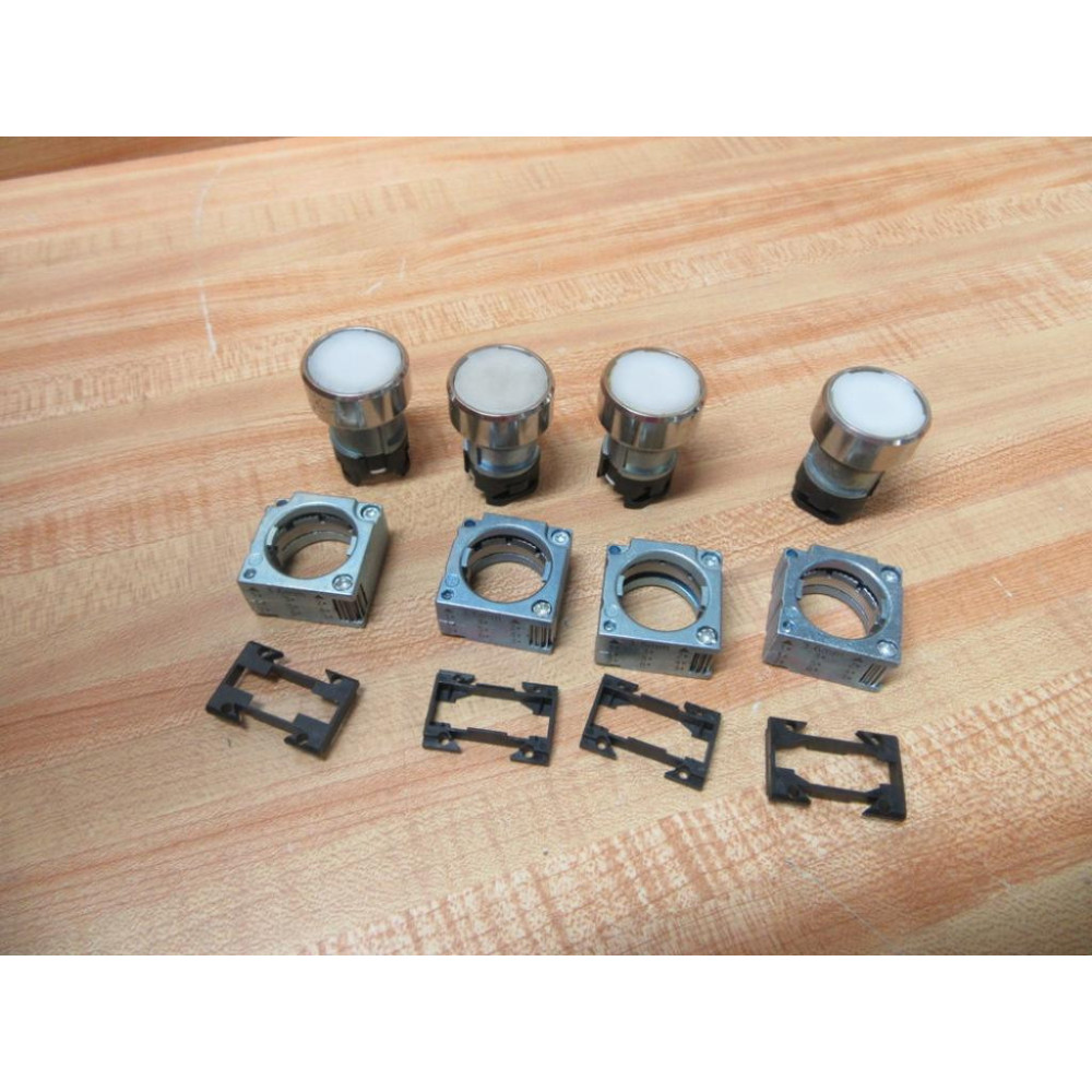 Siemens 3SB3500-0AA61 Furnas White Push Button (Pack of 4) - Used