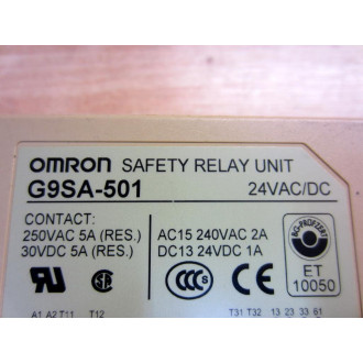 Omron G9SA-501 Safety Relay G9SA501 - New No Box