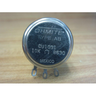 Ohmite CU1031 Potentiometer CU1031E 10K 10,000 Ohms