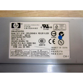 Hewlett-Packard 373701-001 Power Supply DPS-2500AB A - Used