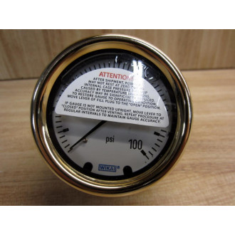 Wika 9318178 Pressure Gauge 0-100 PSI 14" NPT