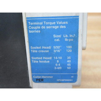 Cutler Hammer FDB1020 Eaton Circuit Breaker - Used