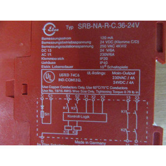 Schmersal SRB-NA-R-C.36-24V Safety Relay SRBNARC3624V - Used