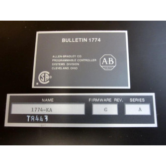 Allen Bradley 1771-KA Communication Adapter Module 1771KA Ser.A, FW Rev G
