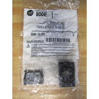 Allen Bradley 800E-3LX01 Contact Cartridge WMounting Latch 800E3LX01