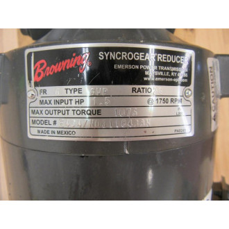 Browning Emerson E186 Reducer E186A 1750RPM 143T 6WP - New No Box