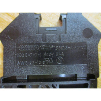 Conta-Clip 1001.4 Terminal Block RK 2,5-4 BK (Pack of 20) - Used