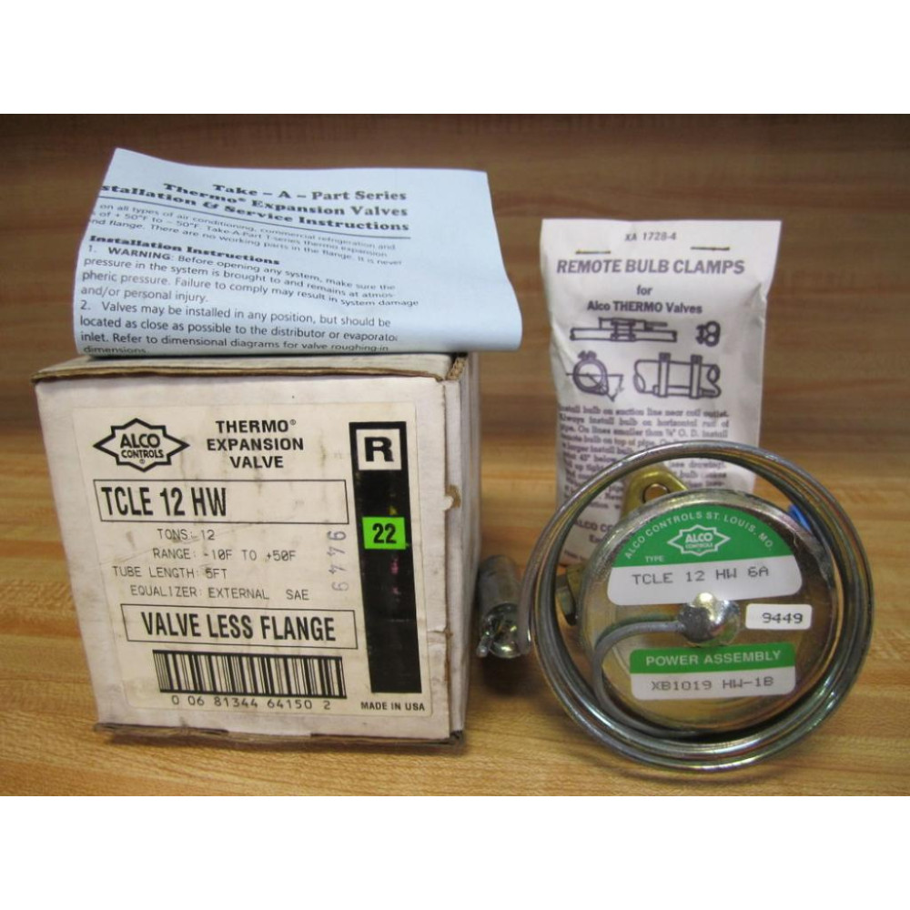 Alco TCLE 12 HW Expansion Valve Less Flange TCLE12HW
