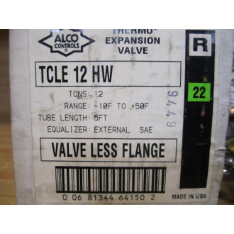 Alco TCLE 12 HW Expansion Valve Less Flange TCLE12HW
