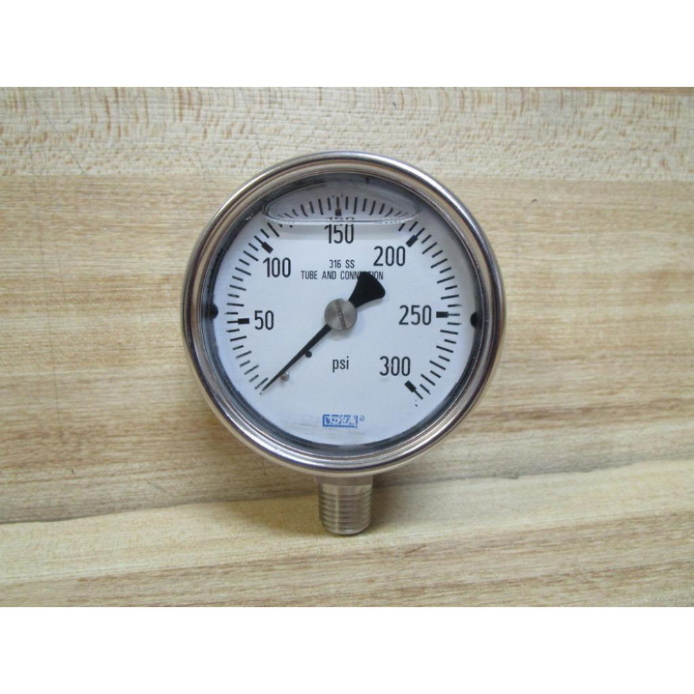 Wika 9767096 Gauge 0-300 PSI  2-12" 14" NPT Liquid - New No Box