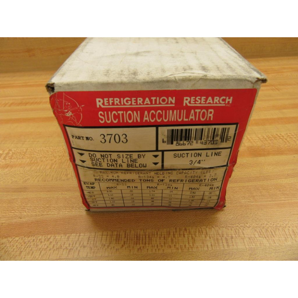 Refrigeration Research 3703 Suction Accumulator