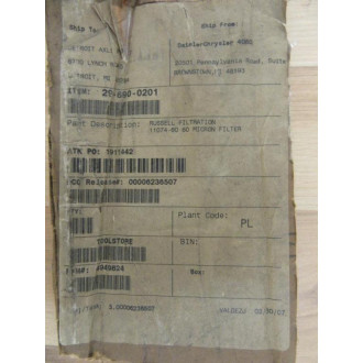 Russell 11074-60 Filter 1107460 - New No Box