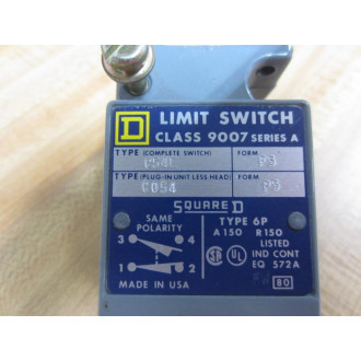 Square D 9007C54E Limit Switch 9007C54 Body Only WLight - New No Box