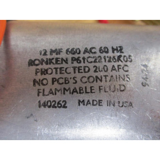Ronken P61C22126K05 Capacitor - Used