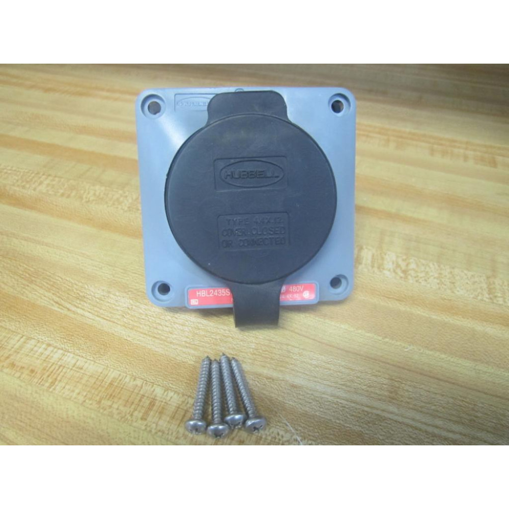 Hubbell HBL2435SW Flanged Inlet - New No Box