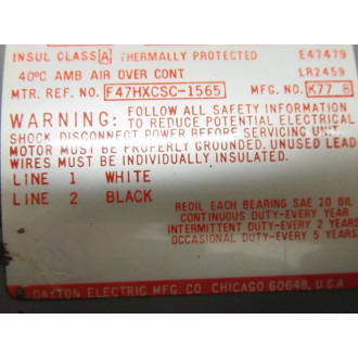 Dayton 3M588 Motor 3M588 - New No Box