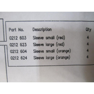 ABB 8230-020 Consumable Spares Kit 8230020 WO 2 Pump Tubes - Used