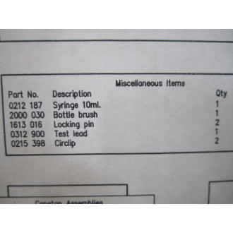 ABB 8230-020 Consumable Spares Kit 8230020 WO 2 Pump Tubes - Used