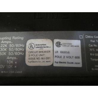 Fuji BU-KSB2400 400A Circuit Breaker BUKSB2400 - Used