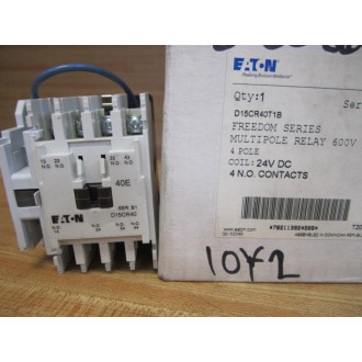 Eaton D15CR40T1B Cutler Hammer Multi-Pole Relay Series B1