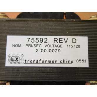 MCI 75592 Transformer 75592 - New No Box