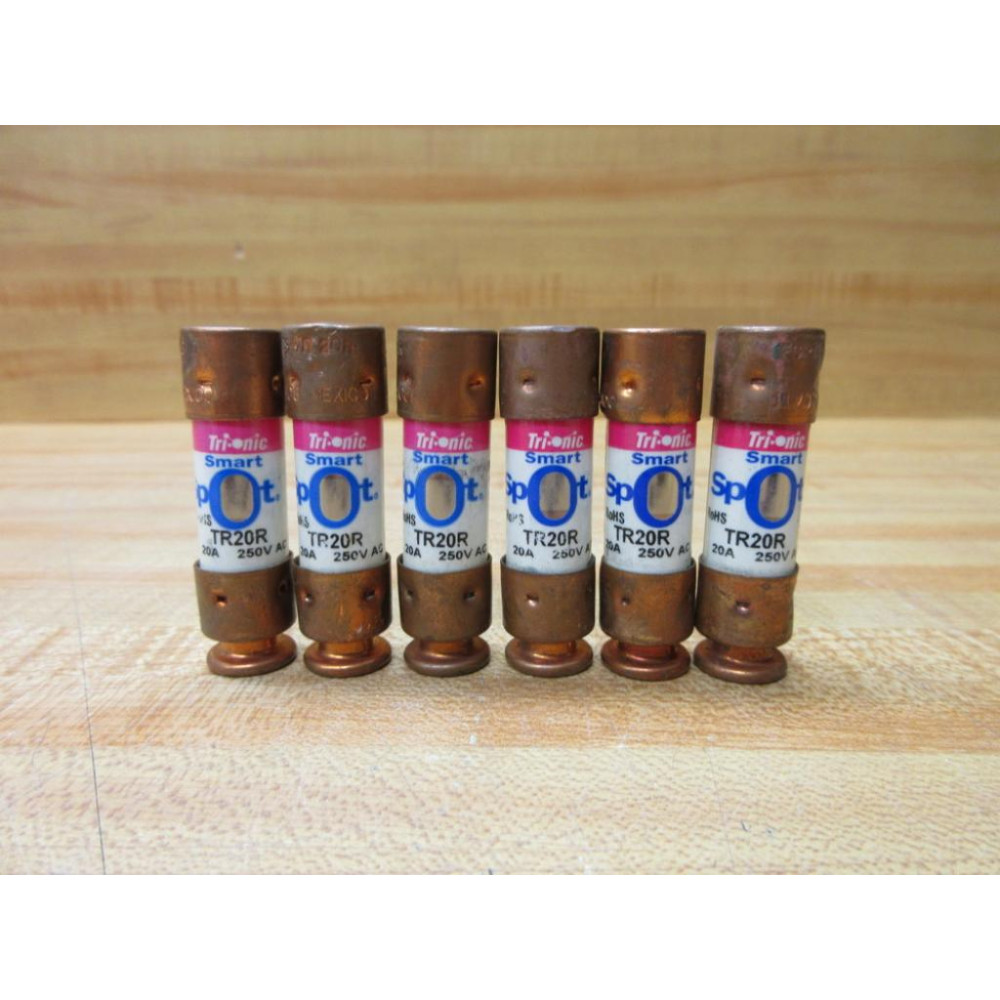 Gould Shawmut Ferraz Mersen TR20R Fuse Cross Ref 4YZD8 Smart (Pack of 6) - New No Box