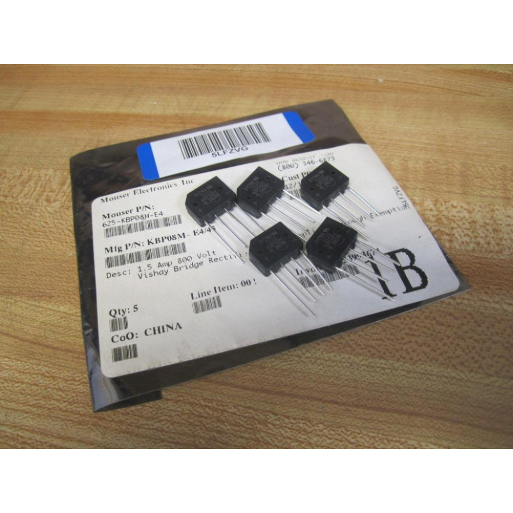 Vishay KBP08M-E445 Bridge Rectifier KBP08ME445 (Pack of 5) - New No Box