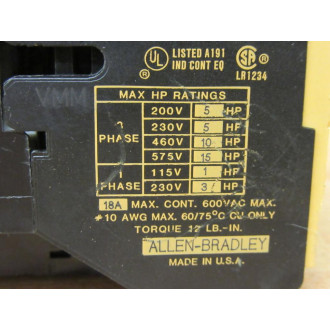 Allen Bradley 104-A18ND3 Reversing Contactor 104A18ND3 - New No Box