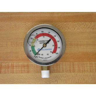 Coldwater CPG-25BLTA-NPT Gauge CPG25BLTANPT 0-30 0-200