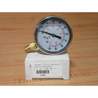 Dynamic Fluid CF1P-007A Gauge CF1P007A 0-100