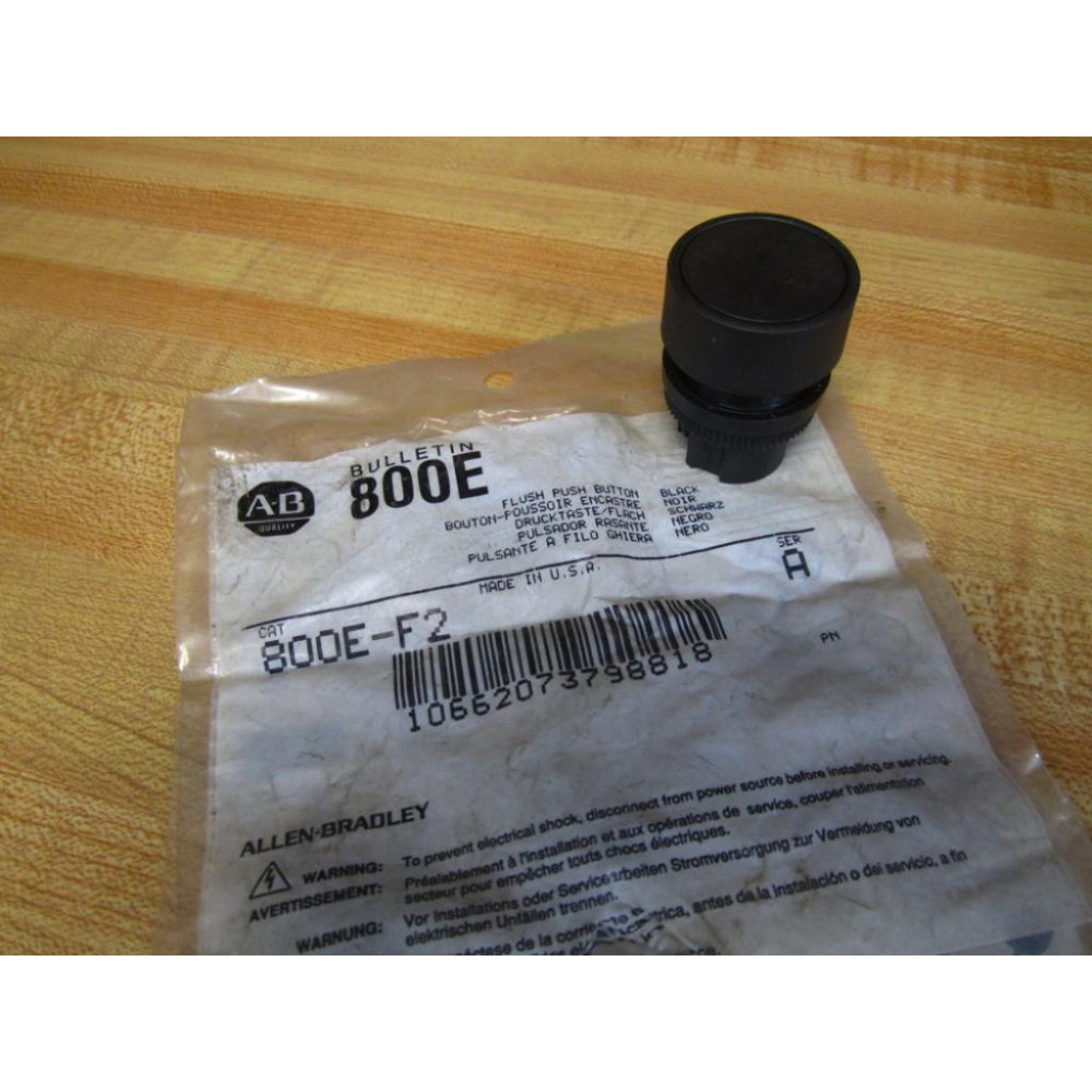Allen Bradley 800E-F2 Black Button 800EF2