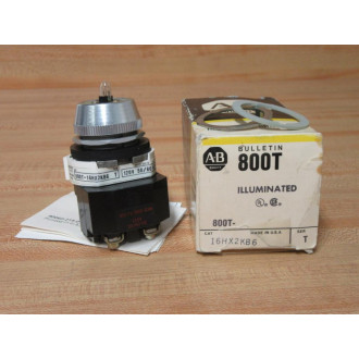 Allen Bradley 800T-16HX2KB6 Selector Switch 800T16HX2KB6 WO Knob