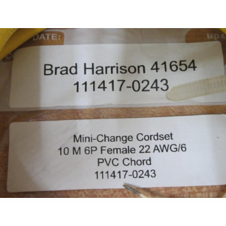 Woodhead Connectivity 111417-0243 Mini Change Cordset 41654 - Used