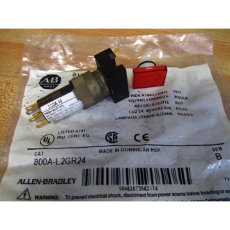 Allen Bradley 800A-L2GR24 Indicating Lamp 800AL2GR24