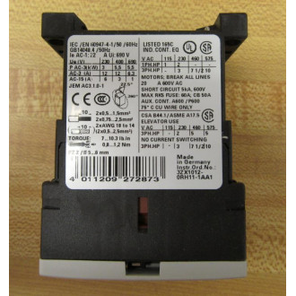 Siemens 3RT1017-1BB42 Contact Block 3RT10171BB42