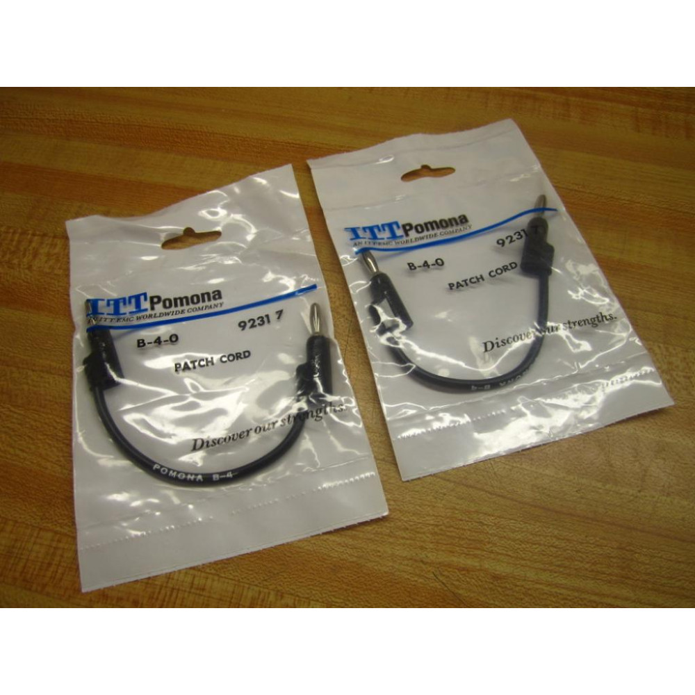 ITT Pomona B-4-0 Patch Cord 92317 (Pack of 2)