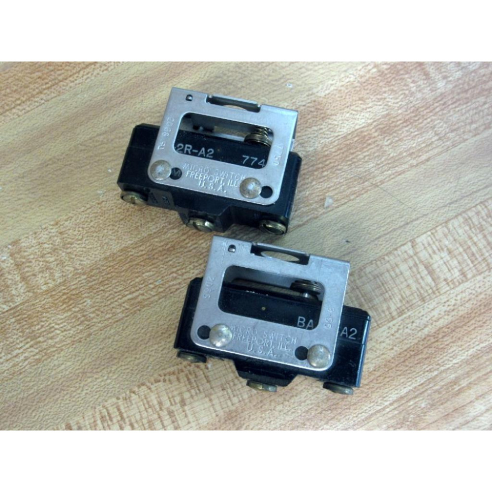 Micro Switch BZ-2R-A2 Switch WPlunger  BZ2RA2 WBracket (Pack of 2) - New No Box
