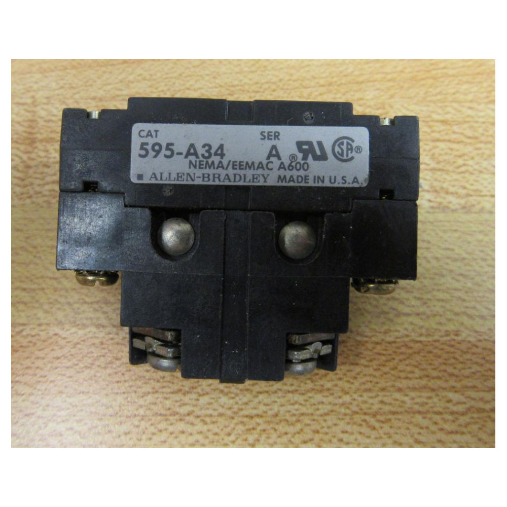Allen Bradley 595-A34 Auxiliary Contact  595A34 Series A - New No Box