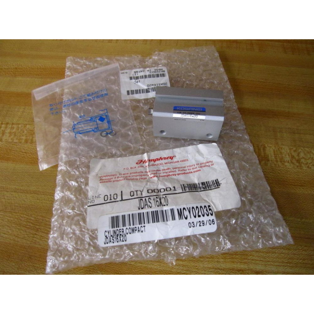 Koganei JDAS16x20 Air Cylinder "JIG"
